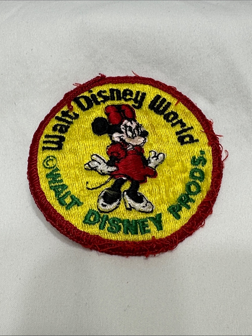 Disney Minnie Mouse Yellow and Red Embroidered Patch